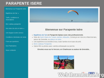parapente-isere.com website preview