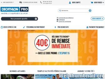 decathlonpro.fr website preview