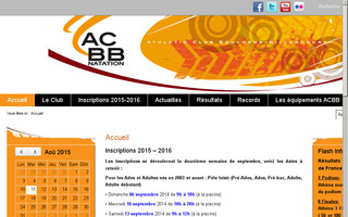 acbbnatation.fr website preview