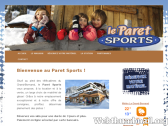 paret-sports.com website preview