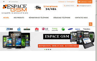 espacegsm.fr website preview