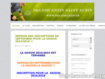 squashanzin.fr website preview