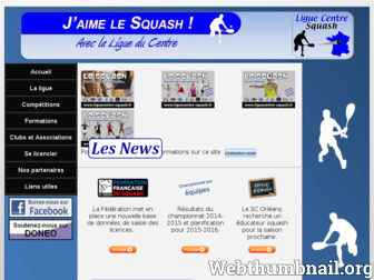 liguecentre-squash.fr website preview