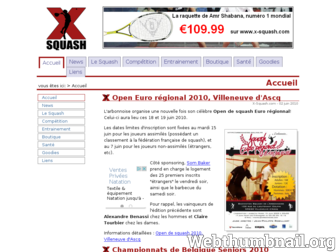 x-squash.com website preview