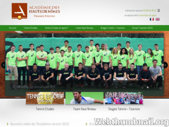 tennis-etudes.com website preview
