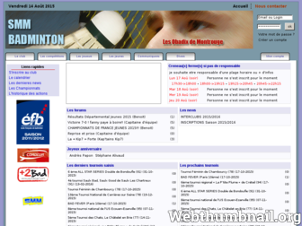 smmbadminton.fr website preview