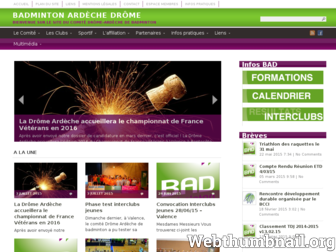 badminton-ardeche-drome.fr website preview