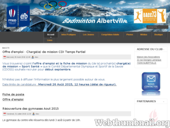 badminton-albertville.fr website preview