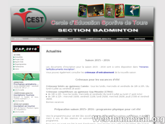 cest-badminton.org website preview