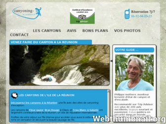 canyoning-la-reunion.fr website preview