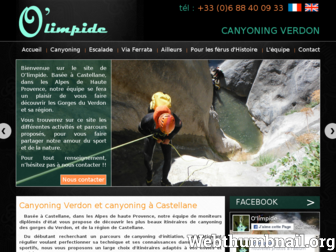 canyoning.gorgesduverdon.eu website preview
