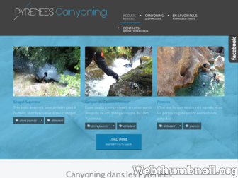 pyrenees-canyon.fr website preview