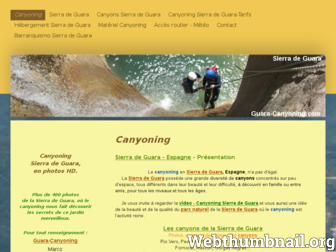guara-canyoning.com website preview