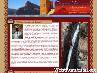 canyoning-maroc.com website preview