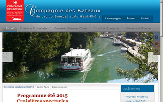 compagniedesbateauxdulac.fr website preview