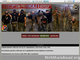 association-provencale-airsoft.xooit.fr website preview