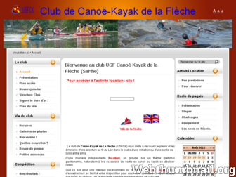 canoe-kayak-lafleche.fr website preview