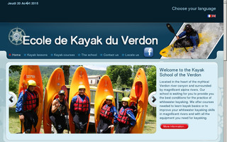 ecole-kayak-verdon.fr website preview