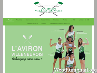 aviron-villeneuvois.com website preview