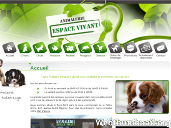 espacevivant-animalerie.com website preview