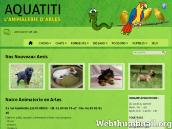 animalerie-chiots-chatons-aquatiti.com website preview