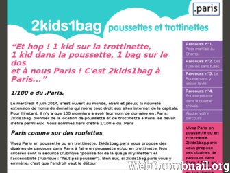 2kids1bag.paris website preview