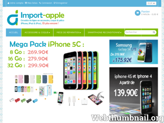 import-apple.com website preview