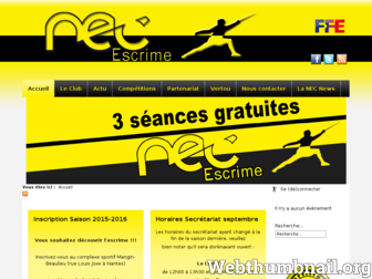 nec-escrime.fr website preview