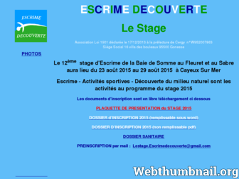escrime.decouverte.free.fr website preview