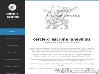 escrime-luneville.net website preview