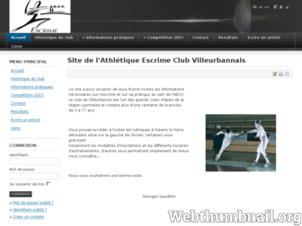 escrime.villeurbanne.free.fr website preview