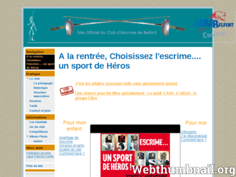 escrime-belfort.fr website preview