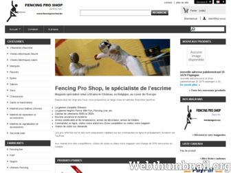 fencing-escrime.be website preview