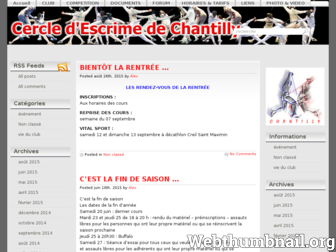 escrime-chantilly.com website preview