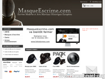 masqueescrime.com website preview