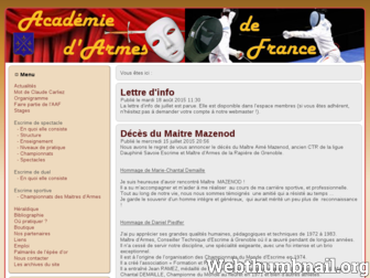 escrime-aaf.fr website preview