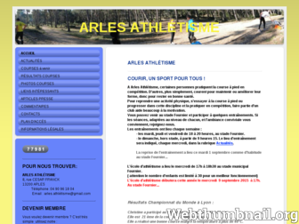arles-athletisme.fr website preview
