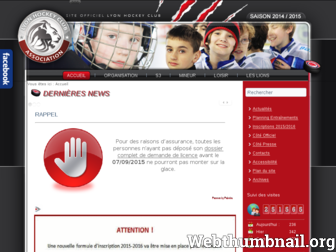 lyon-hockey-club.org website preview