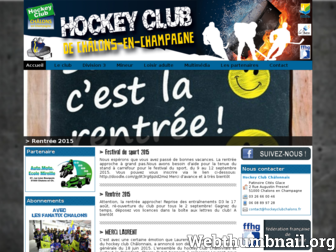 hockeyclubchalons.fr website preview