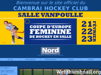 cambraihockeyclub.fr website preview