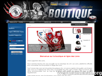 lyon-hockey-club-boutique.com website preview