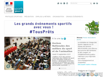 sports.gouv.fr website preview
