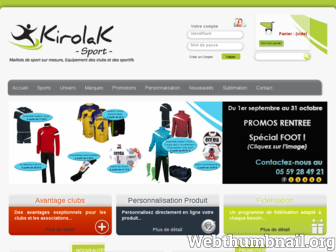 kirolak-sport.fr website preview