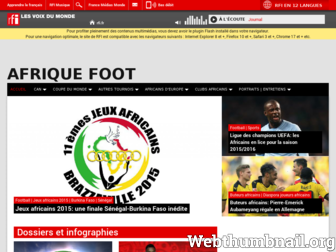 afriquefoot.rfi.fr website preview