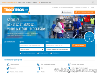 trocathlon.fr website preview