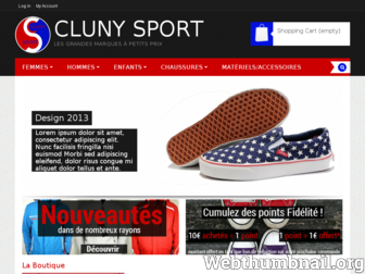 clunysport.fr website preview