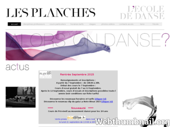 lesplanchesdanse.fr website preview