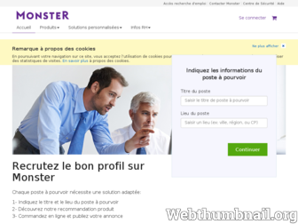 ecommerce.monster.fr website preview