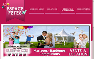 espacefetes.fr website preview