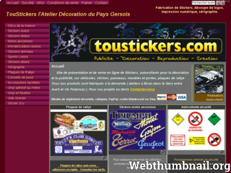 toustickers.com website preview